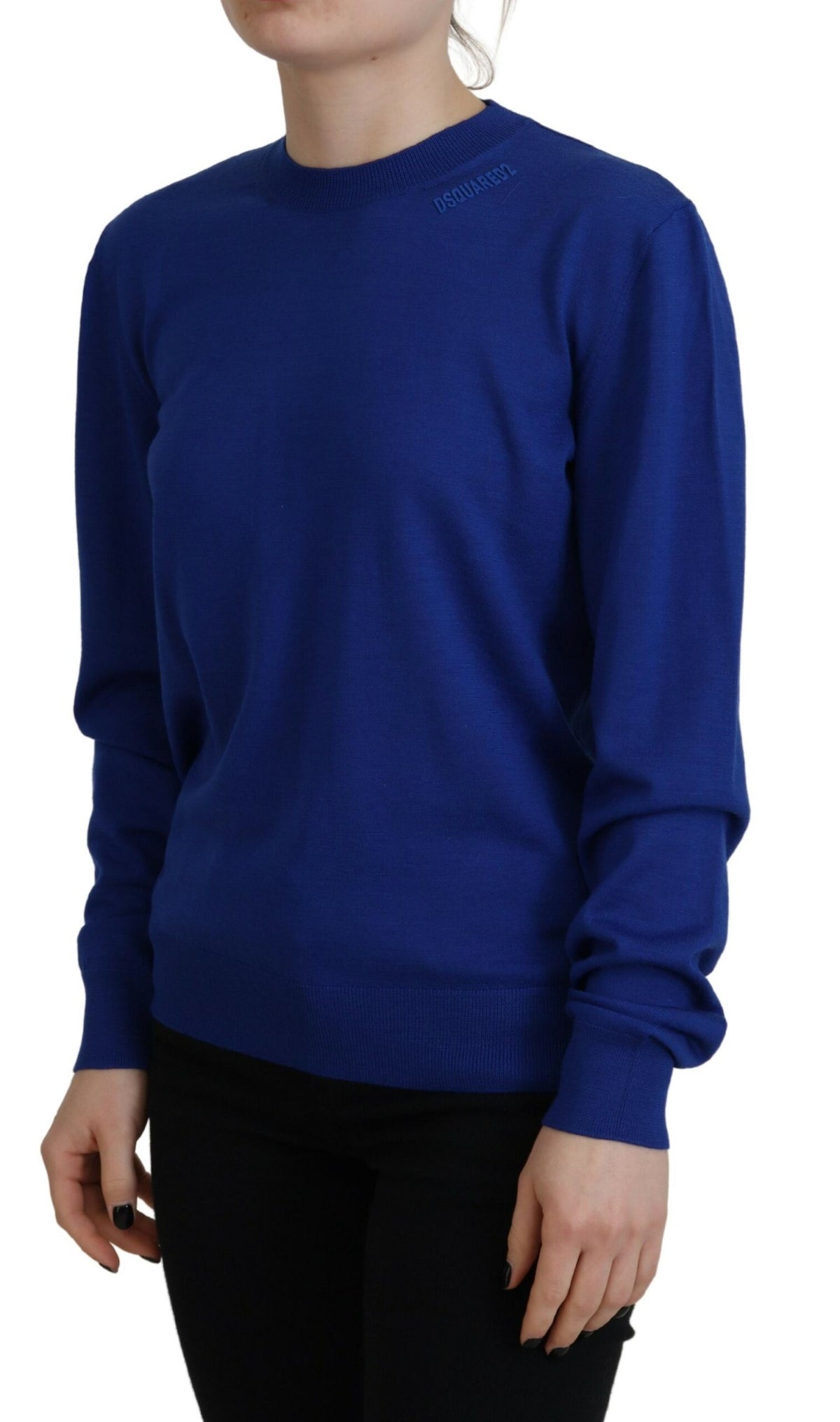 Dsquared² Blue Long Sleeve Crew Neck Casual Sweater
