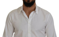 Dsquared² White Cotton Collared Long Sleeves Formal Shirt