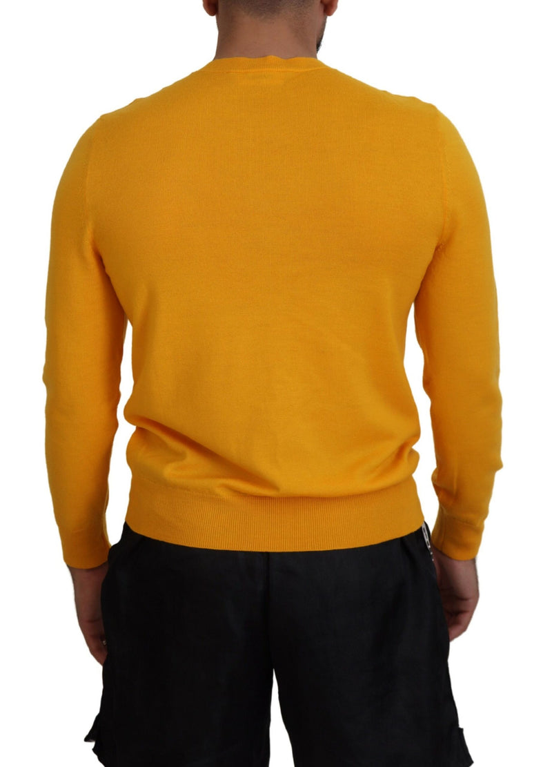 Dsquared² Orange Wool Long Sleeves Men Pullover Sweater