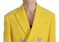 Dsquared² Yellow Double Breasted Mini Suit Blazer Skirt Set