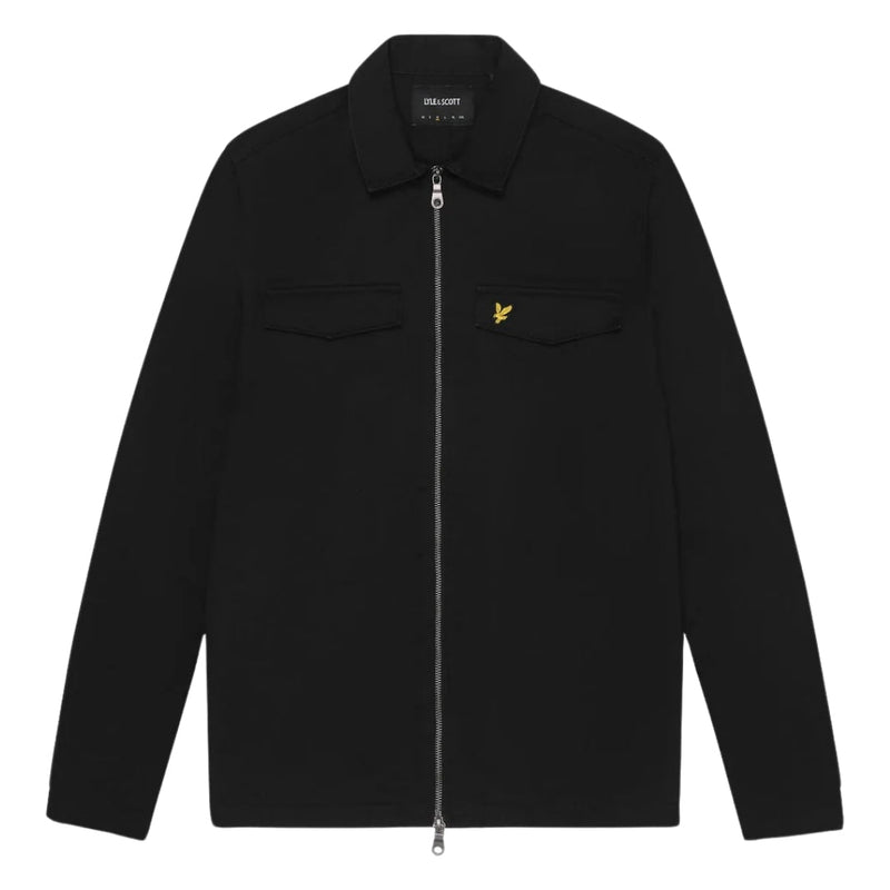 Lyle & Scott Branded Logo Jet Black Overshirt Jacket M