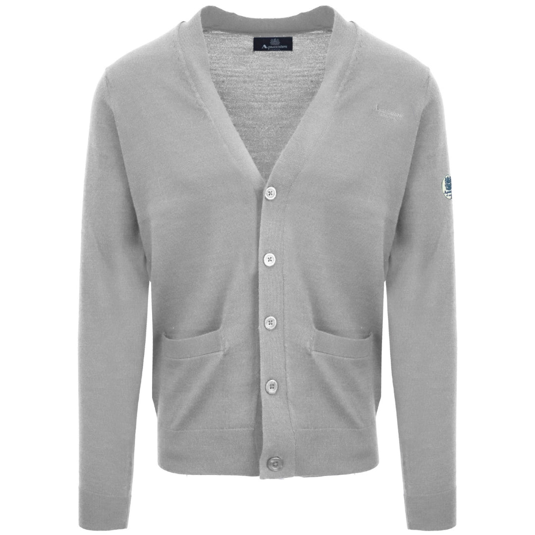 Aquascutum Grey Button-Up Cardigan S