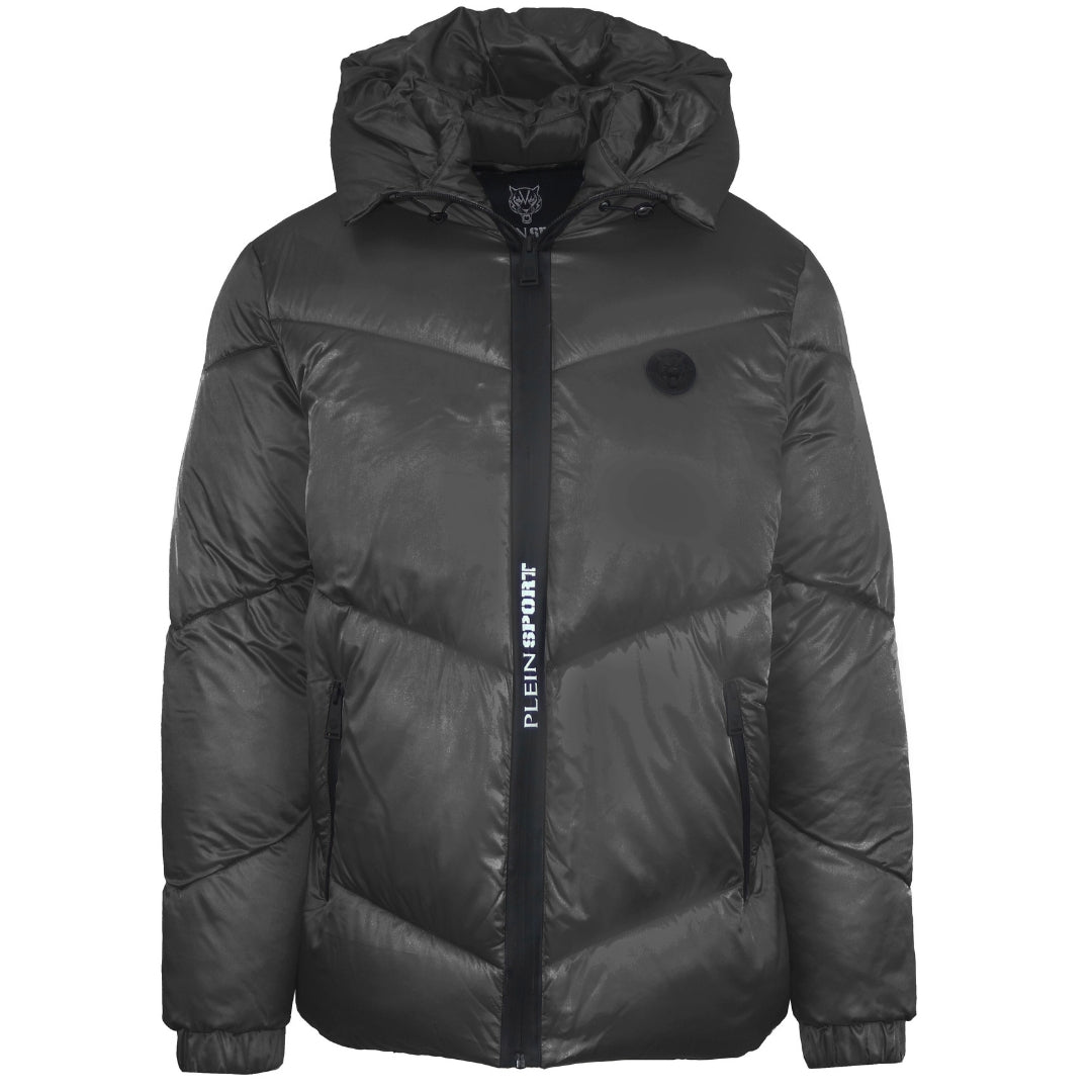 Plein Sport Shiny Padded Black Jacket S