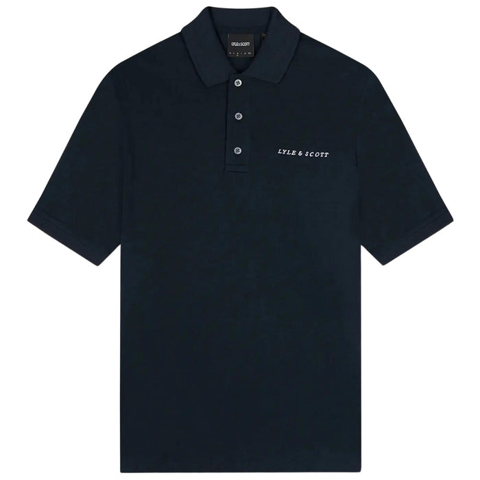 Lyle & Scott Plain Embroidered Logo Dark Navy Polo Shirt