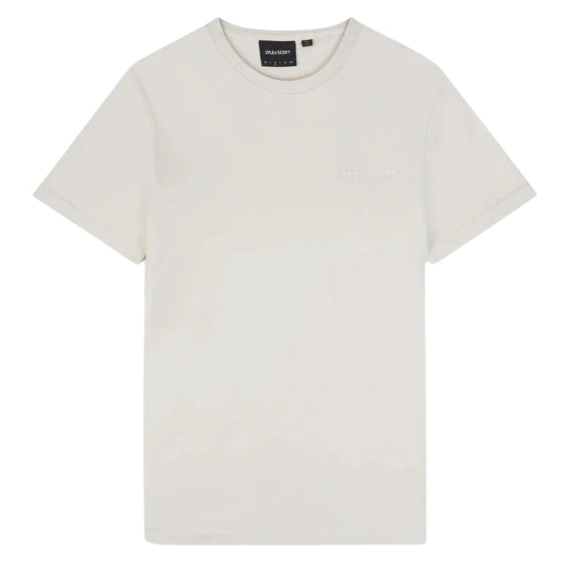 Lyle & Scott Embroidered Logo Plain Cream T-Shirt