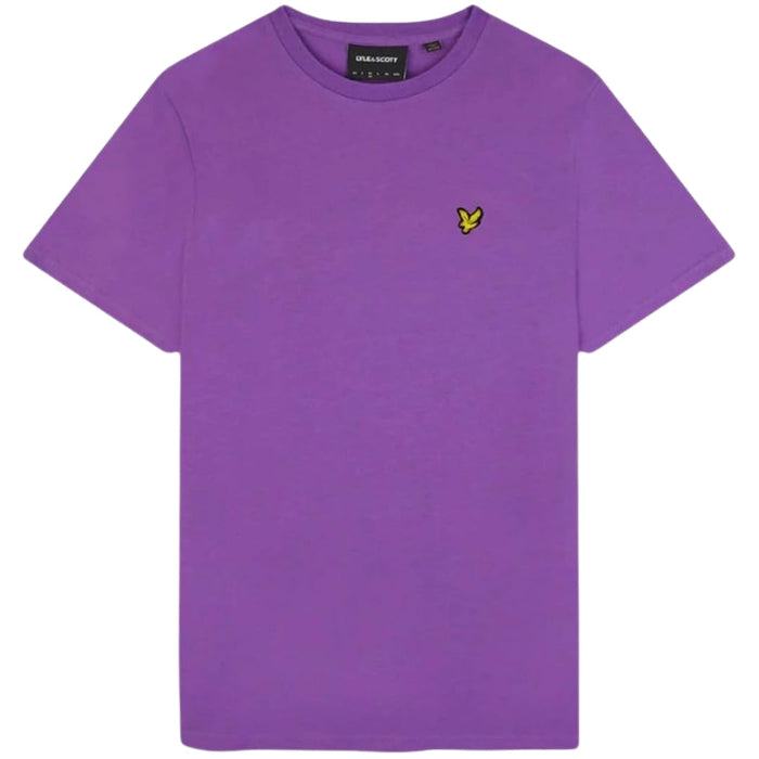 Lyle & Scott Brand Chest Logo Card Purple T-Shirt