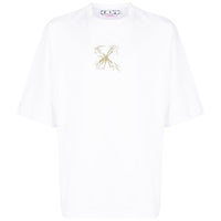 Off White Splash Arrow Logo Skate Fit White T Shirt