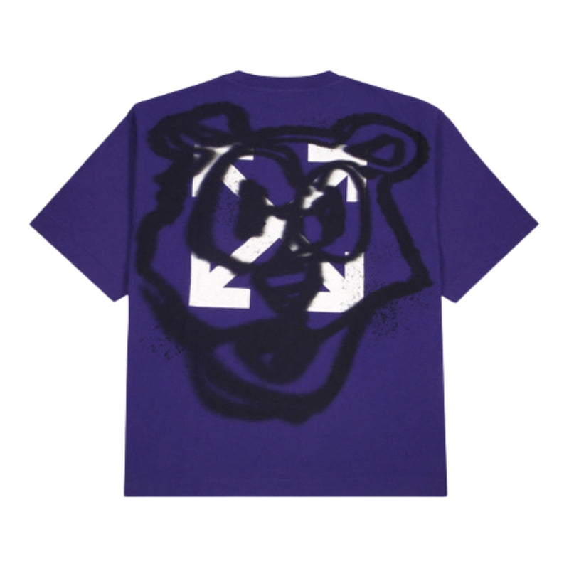 Off-White Teddy Arrow Logo Over Skate Fit Purple T-Shirt S