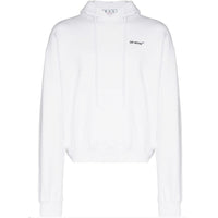 Off-White Oversized Fit Caravag Arrow Logo White Hoodie XS