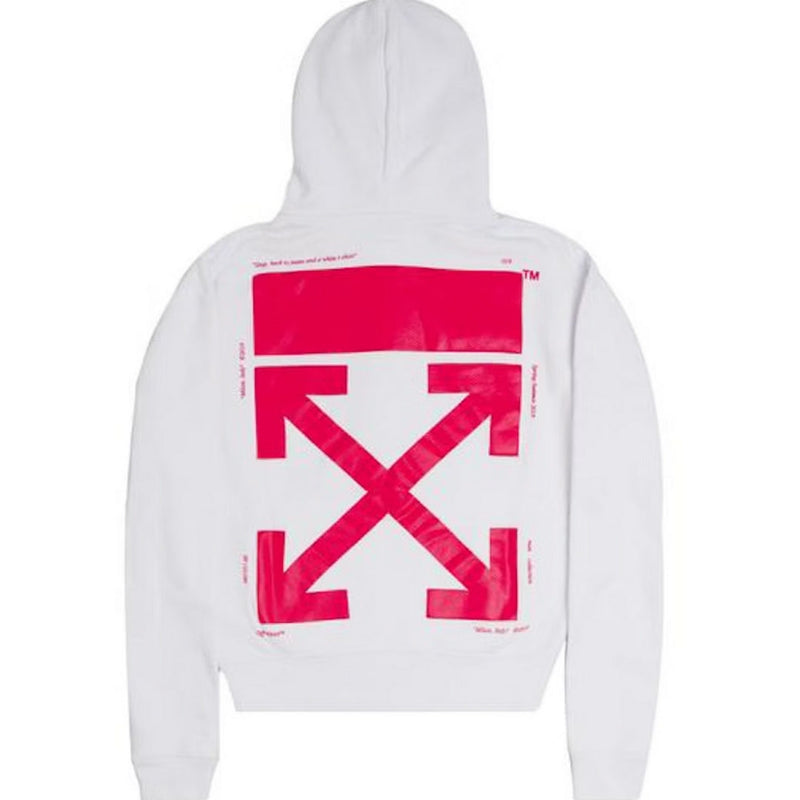 Off-White Bart Logo Oversized Fit White Hoodie M