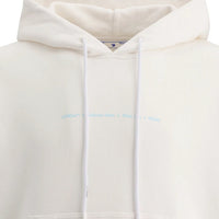 Off-White Skate Fit Blue Sketched Arrow Logo White Hoodie XS