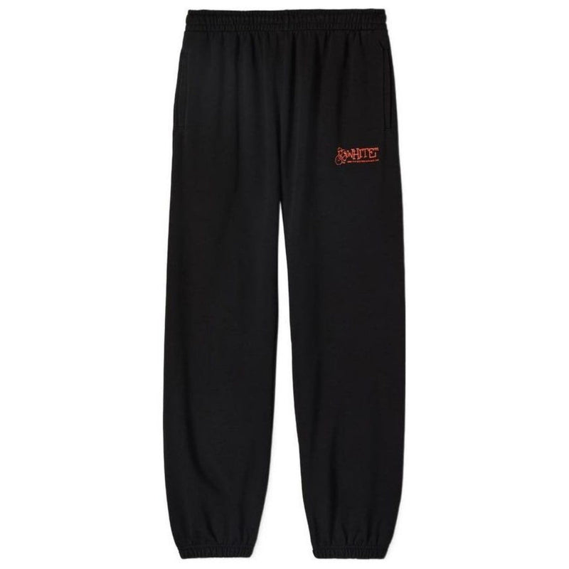 Off-White Graffiti Arrow Crew Design Slim Cuffed Black Sweatpants S