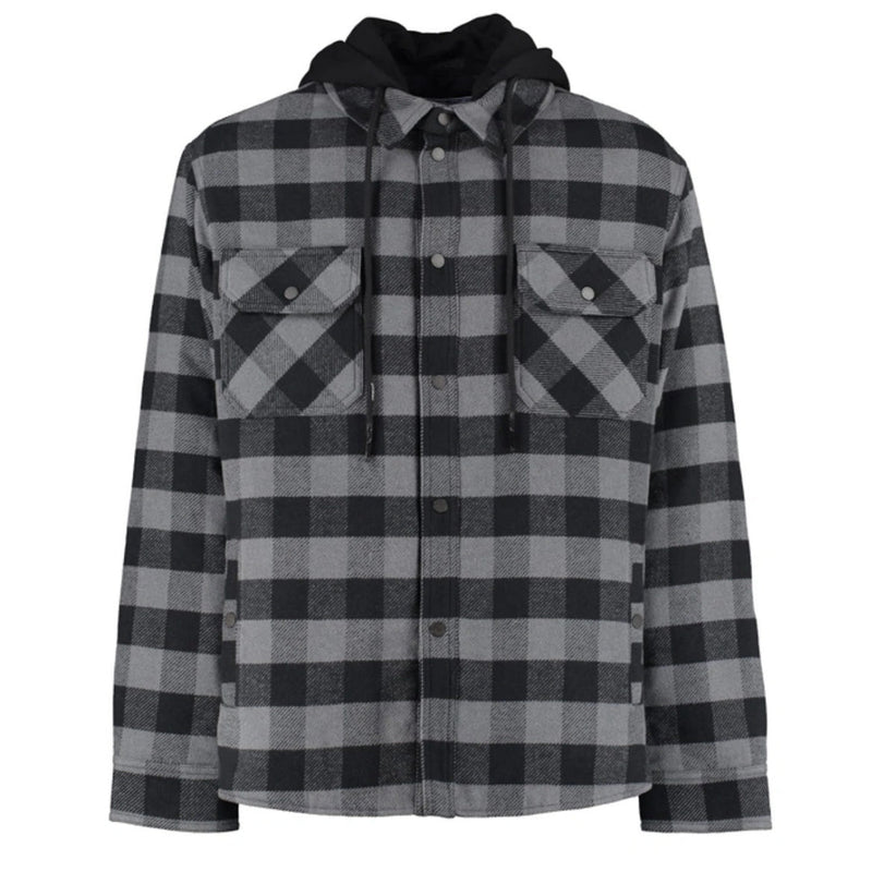 Off-White Arrow Padded Flannel Grey Jacket M