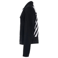 Off-White Diag Tab Slim Black Denim Jacket L