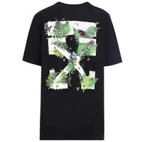 Off-White Fern Arrows Logo Casual Fit Black T-Shirt M