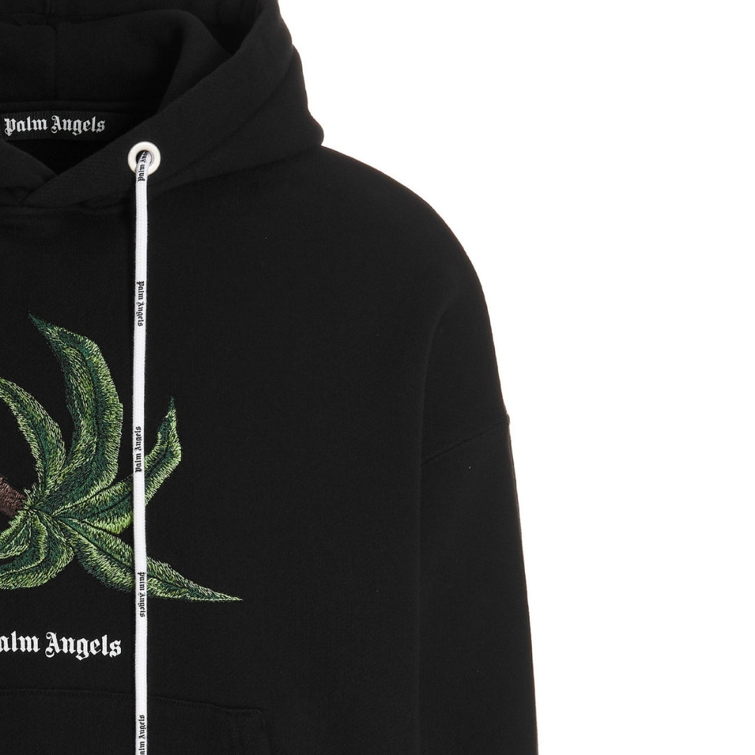 Palm Angels Broken Palm Tree Black Hoodie XL