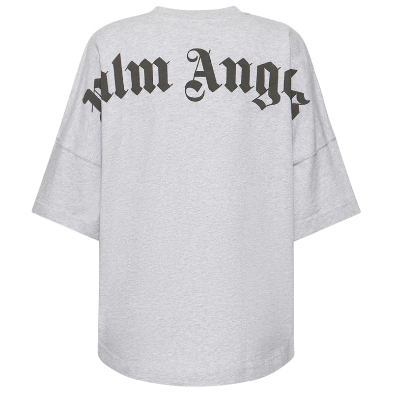 Palm Angels Classic All Over Logo Oversized Grey T-Shirt XS