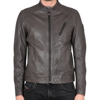 Belstaff Racer Air Dark Grey Leather Jacket M