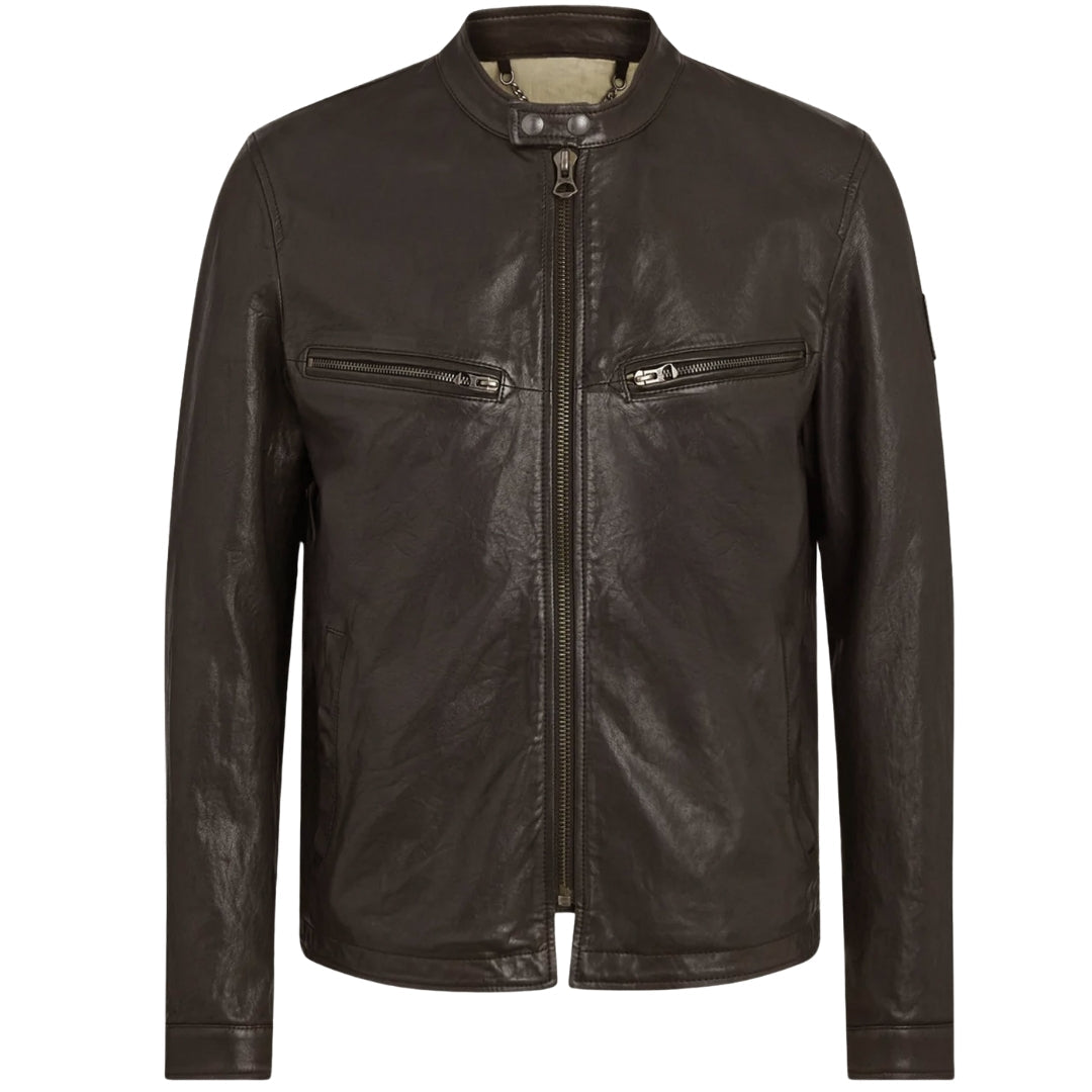 Belstaff Raceway Dark Brown Leather Jacket M