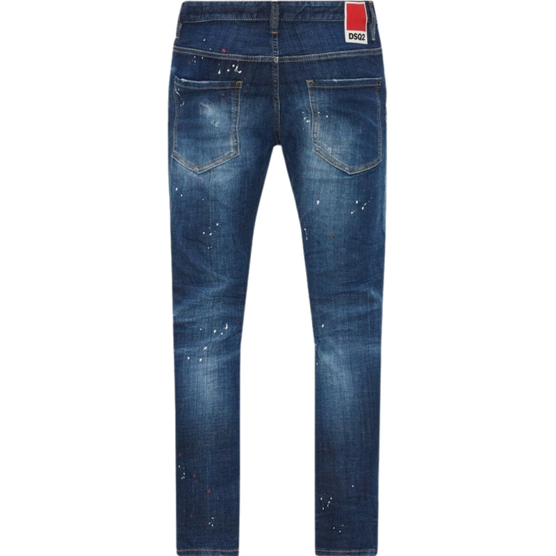 Dsquared2 Skater Jean Paint Splatter Blue Jeans  W34 / 30L