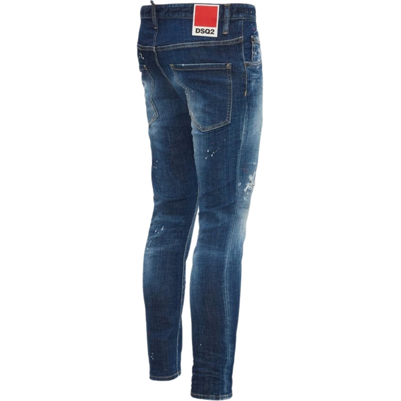 Dsquared2 Skater Jean Paint Splatter Blue Jeans  W34 / 30L