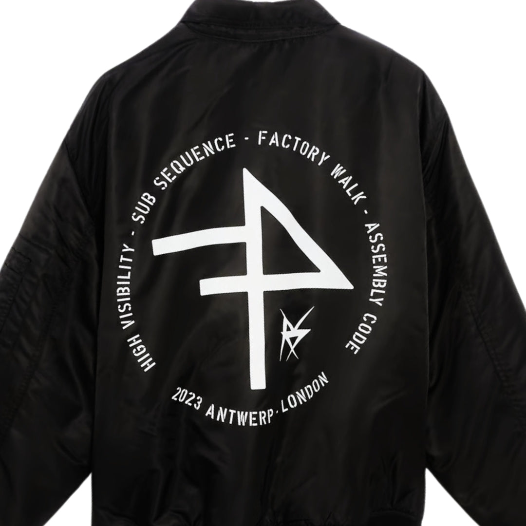 Fred Perry X Raf Simons Printed Flight Black Jacket