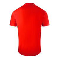 Cavalli Class Asymmetric Box Design Red T-Shirt