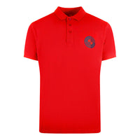 Cavalli Class Circle Logo Red Polo Shirt M