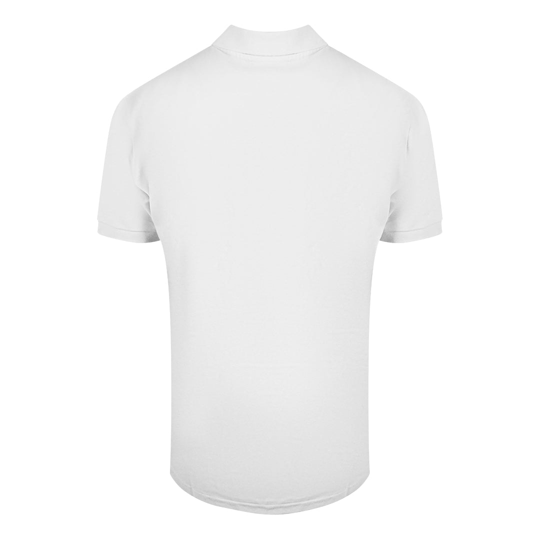 Cavalli Class Signature Logo White Polo Shirt M