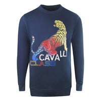 Cavalli Class Mens Sweater SXT68D CF052 04926 Navy Blue