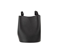 Burberry Lorne Small Black Pebbled Leather Bucket Crossbody Handbag Purse