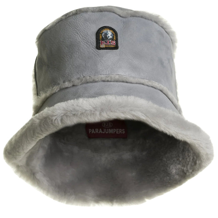 Parajumpers Womens Shearling Bucket Hat Grey