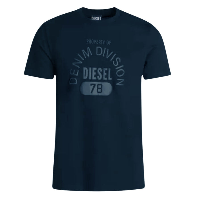 Diesel Property Of Denim Division Logo Navy Blue T-Shirt S