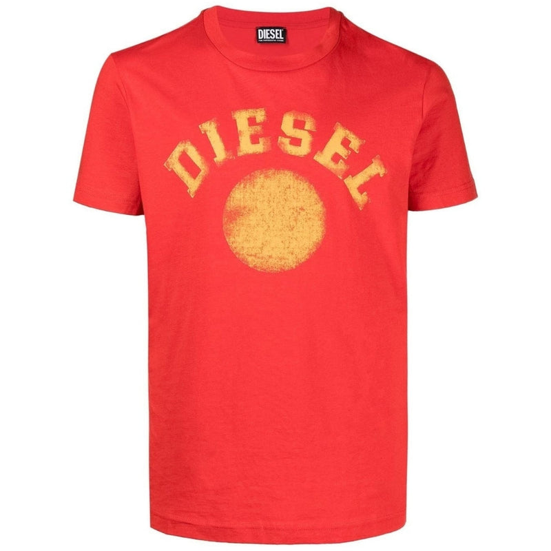 Diesel Faded Logo Red T-Shirt S