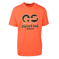 Diesel Power Station Logo Spicy Orange T-Shirt XXS