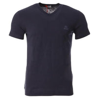 Diesel Tonal Logo V-Neck Navy Blue T-Shirt S