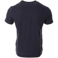 Diesel Tonal Logo V-Neck Navy Blue T-Shirt S