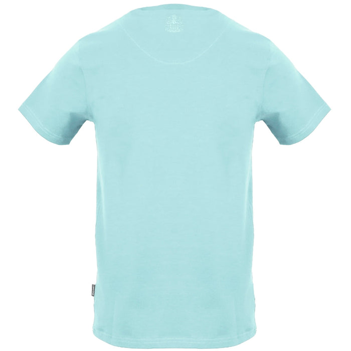 Aquascutum Shoulder Brand Logo Sky Blue T-Shirt S