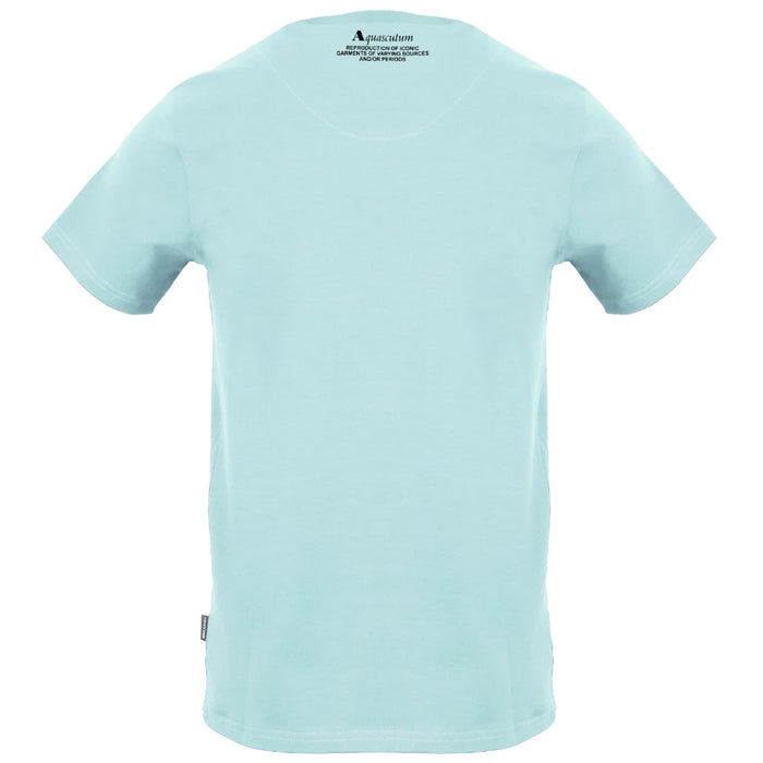 Aquascutum Large Shield Aldis Logo Sky Blue T-Shirt S