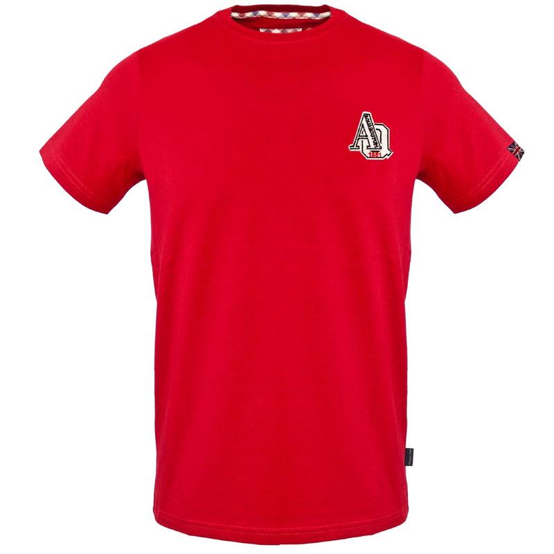 Aquascutum "1851 AQ" Logo Red T-Shirt S