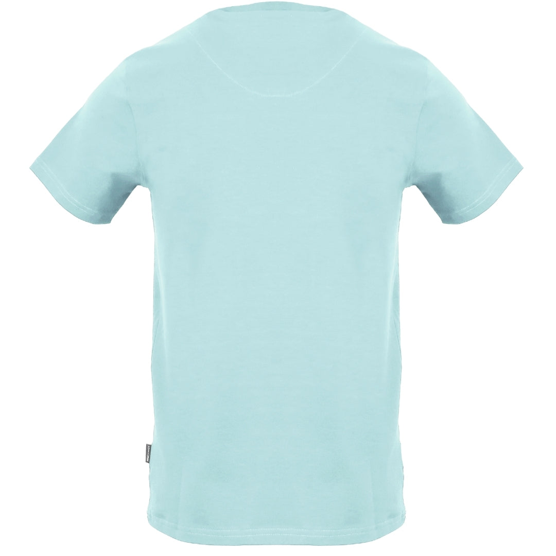 Aquascutum Small London Circle Logo Sky Blue T-Shirt S