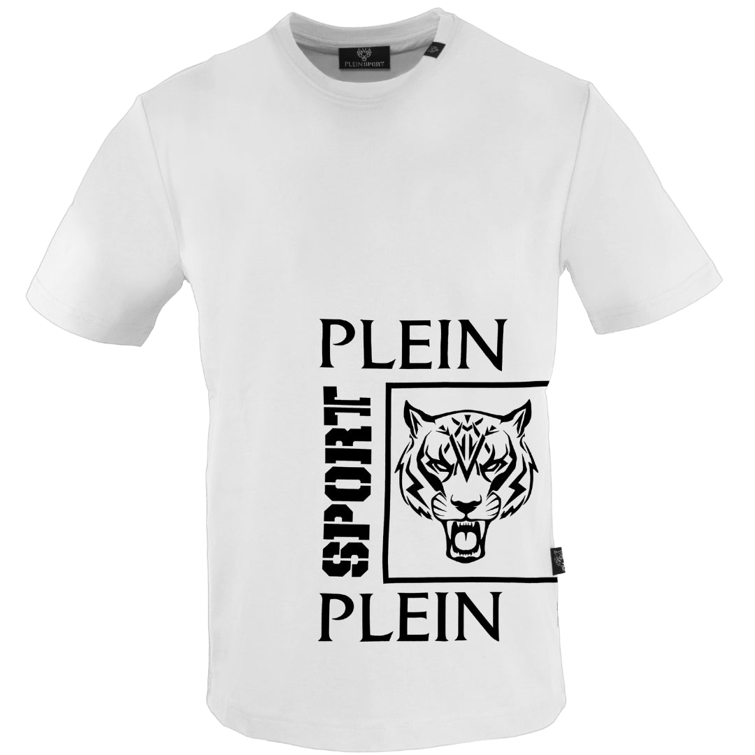 Plein Sport Square Branded Logo White T-Shirt S