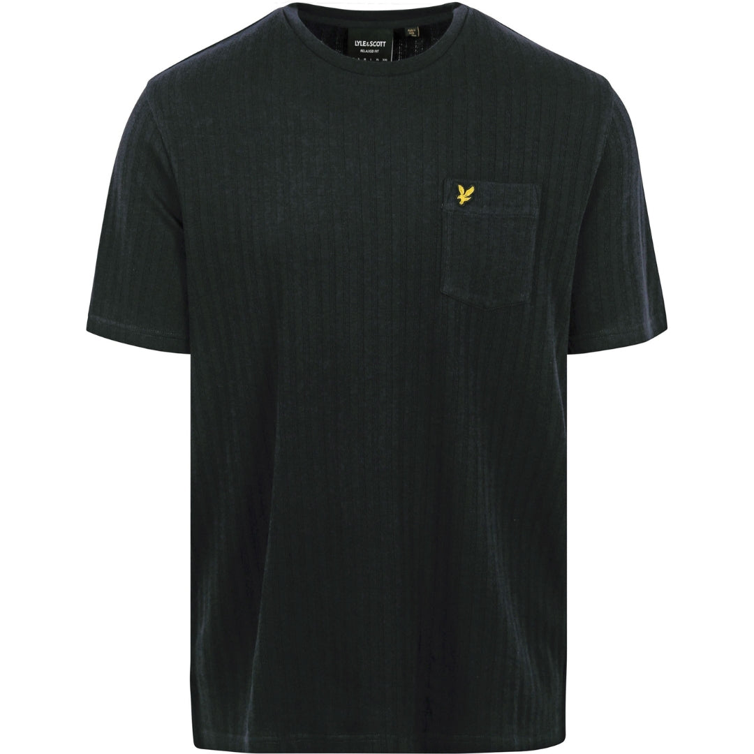 Lyle & Scott Pocket Logo Textured Gunmetal T-Shirt