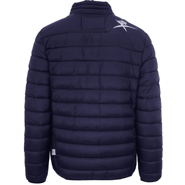 Plein Sport Patch Logo Thin Padded Blue Jacket S