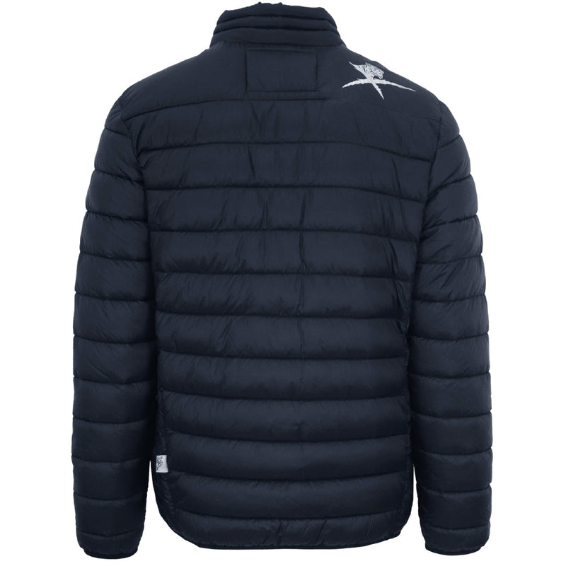 Plein Sport Patch Logo Thin Padded Navy Blue Jacket S