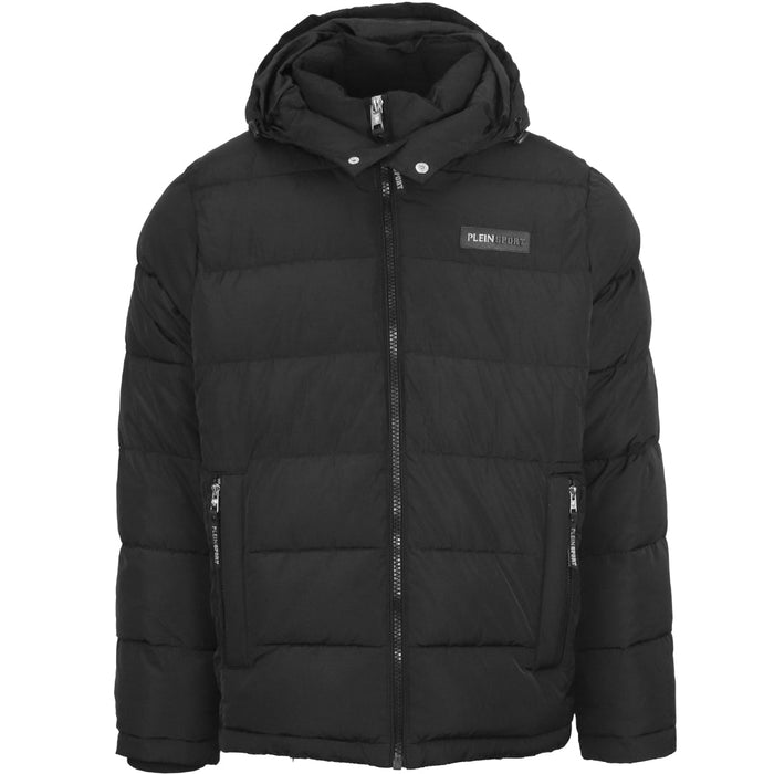 Plein Sport Patch Logo Padded Black Jacket S