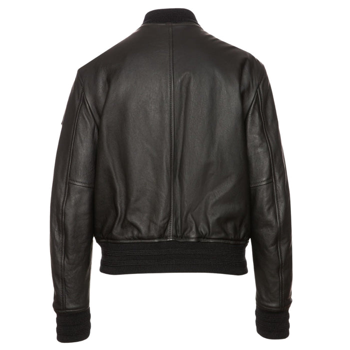 Belstaff Willow Black Leather Bomber Jacket S