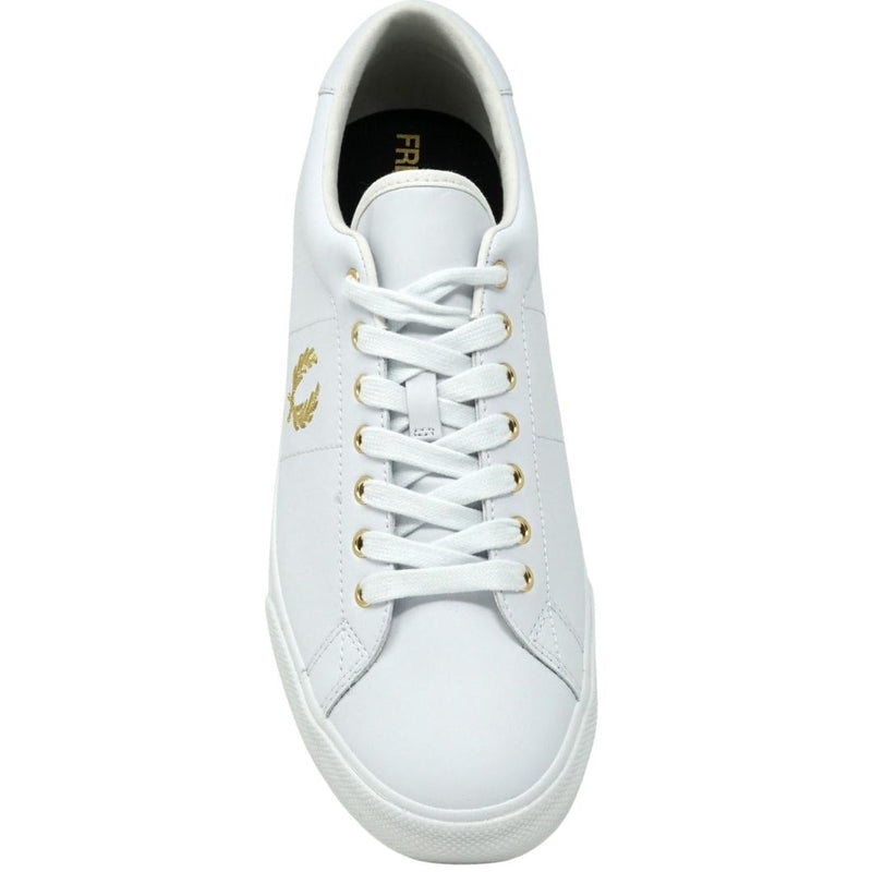 Fred Perry Spencer Leather B8288 100 White Trainers - Style Centre Wholesale