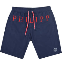 Philipp Plein Mens Cupp04 L0185 Swim Shorts Blue