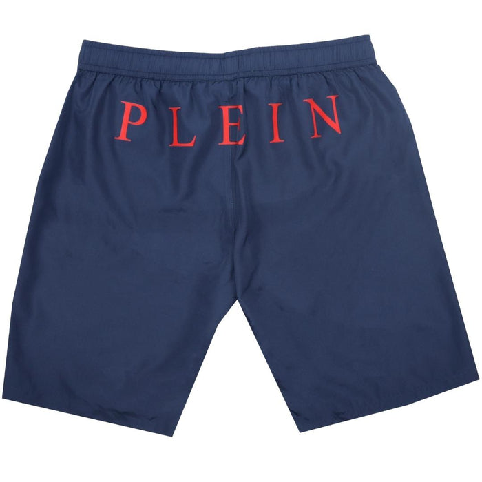 Philipp Plein Mens Cupp04 L0185 Swim Shorts Blue